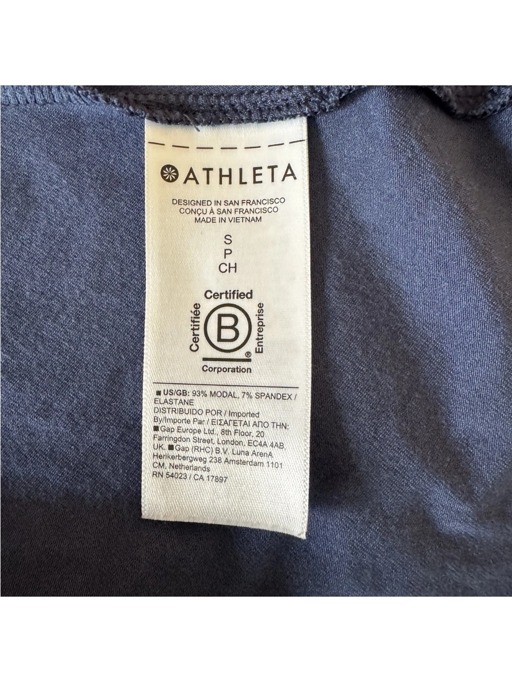 Athleta Santorini Thera Printed Dress Traverse Geo Navy Blue Size Small Petite - Picture 5 of 6
